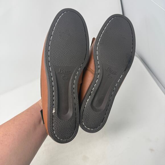 Vintage G.H. Bass & Co Fringe Moccasin Boat Shoes Brown Leather Size 7 - Picture 13 of 15